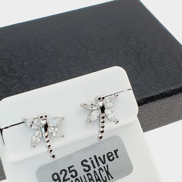 "925 sterling silver luxury CZ earrings for women/girls, Best for RJUS2218 - Picture 7 of 11